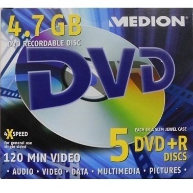 Medion Rohlinge 5 Stück DVD+R 4,7GB 4x NEU und OVP