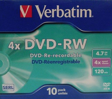 Verbatim Rohlinge DVD RW 4,7GB 4x 10 Stück NEU und OVP