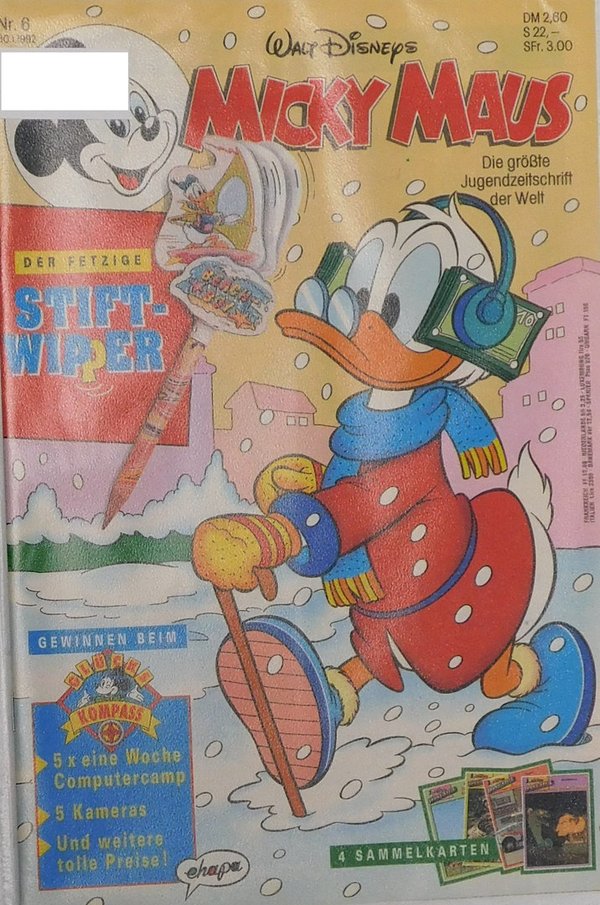 Disney Micky Maus Heft Jahrgang 1992 Nr.: 6 gebraucht