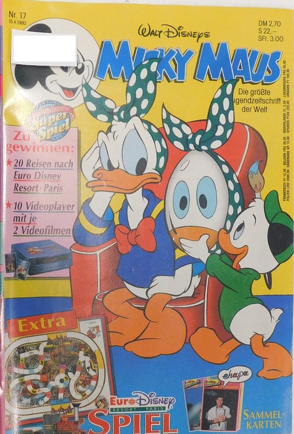 Disney Micky Maus Heft Jahrgang 1992 Nr.: 17 gebraucht