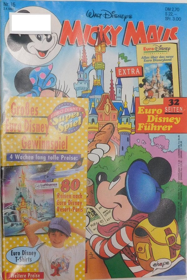 Disney Micky Maus Heft Jahrgang 1992 Nr.: 15 gebraucht