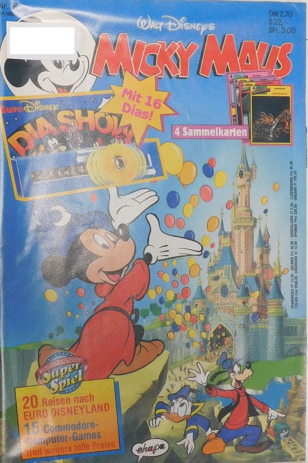 Disney Micky Maus Heft Jahrgang 1992 Nr.: 16 gebraucht
