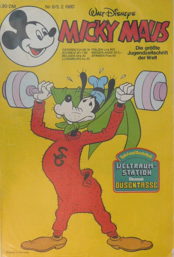 Disney Micky Maus Heft Jahrgang 1980 Nr.: 6 gebraucht