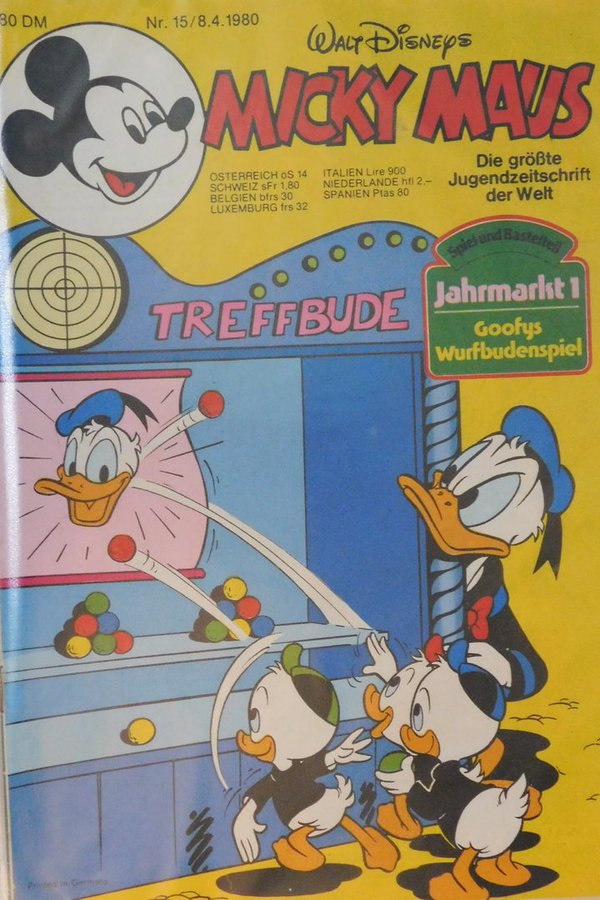 Disney Micky Maus Heft Jahrgang 1980 Nr.: 15 gebraucht