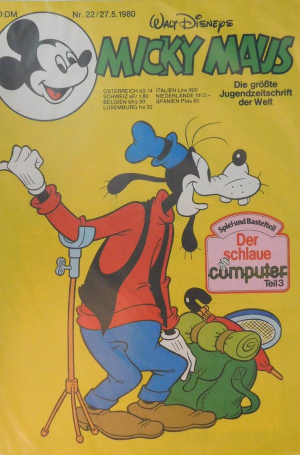 Disney Micky Maus Heft Jahrgang 1980 Nr.: 22 gebraucht