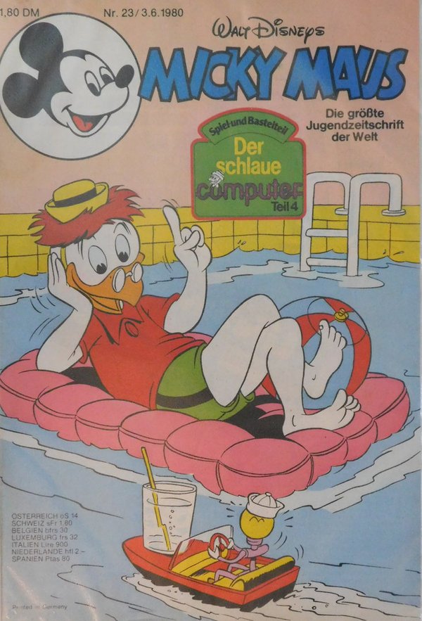 Disney Micky Maus Heft Jahrgang 1980 Nr.: 23 gebraucht