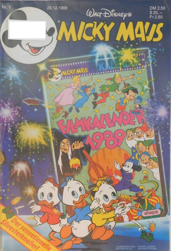 Disney Micky Maus Heft Jahrgang 1989 Nr.: 1 gebraucht