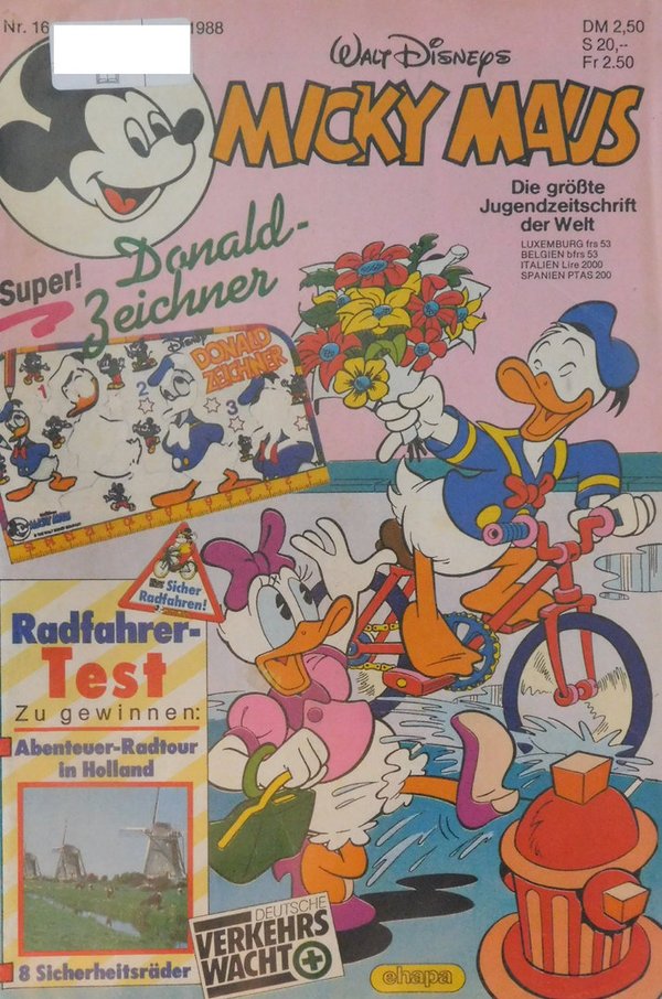 Disney Micky Maus Heft Jahrgang 1988 Nr.: 16 gebraucht