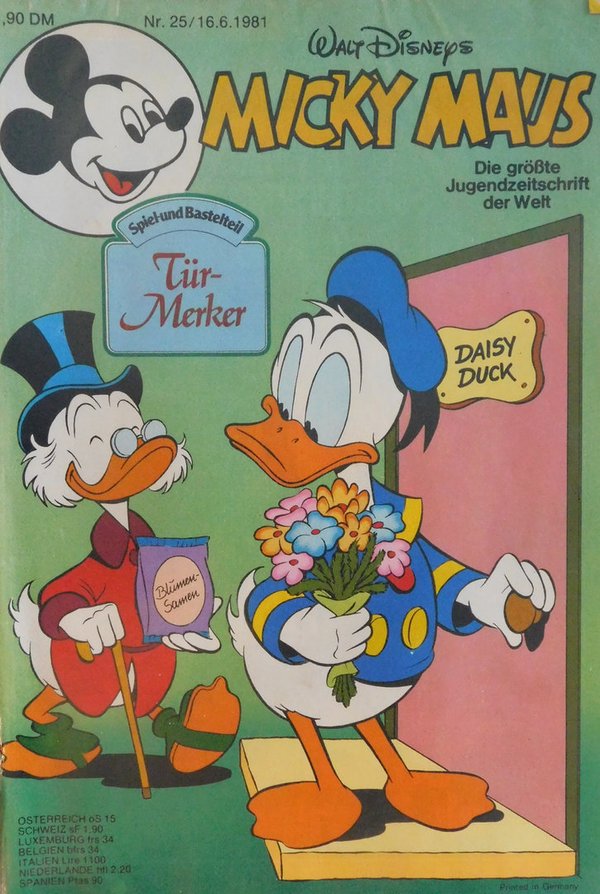 Disney Micky Maus Heft Jahrgang 1981 Nr.: 25 gebraucht