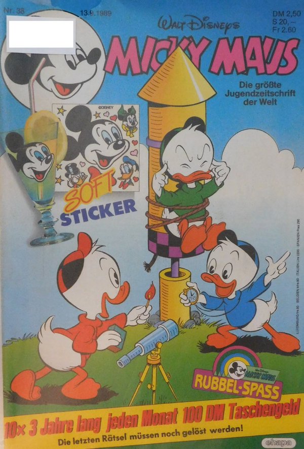Disney Micky Maus Heft Jahrgang 1989 Nr.: 38 gebraucht