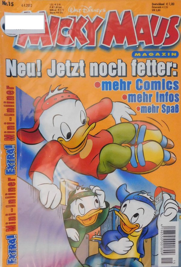 Disney Micky Maus Heft Jahrgang 2002 Nr.: 15 gebraucht