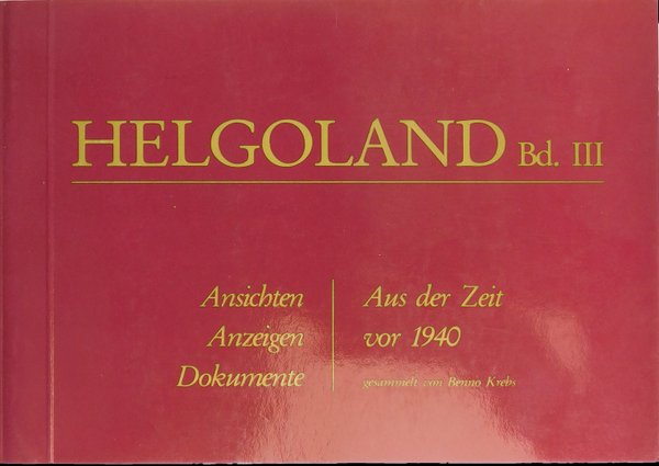 Helgoland Band III aus der Zeit vor 1940