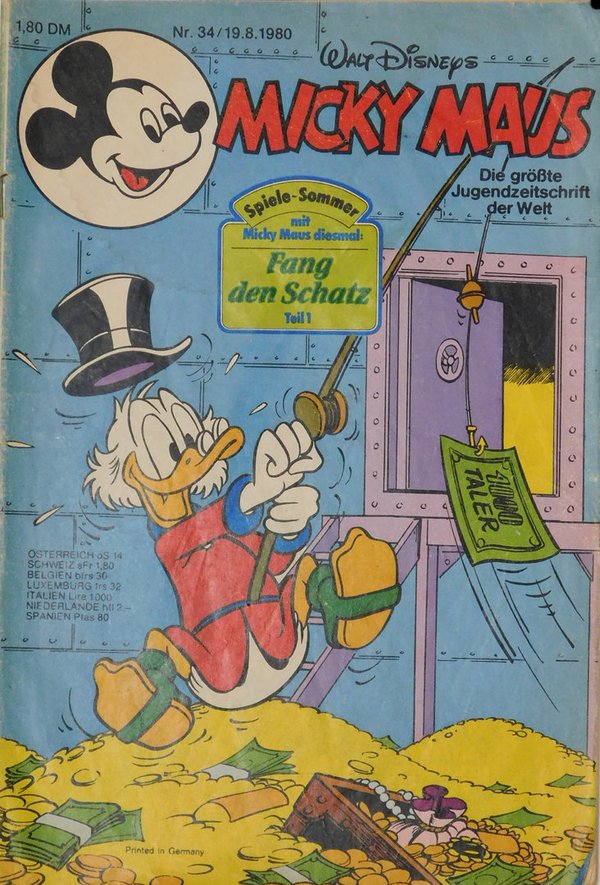 Disney Micky Maus Heft Jahrgang 1980 Nr.: 34 gebraucht