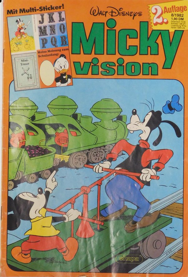 Disney Micky Vision Heft Jahrgang 1982 Nr.: 8 gebraucht